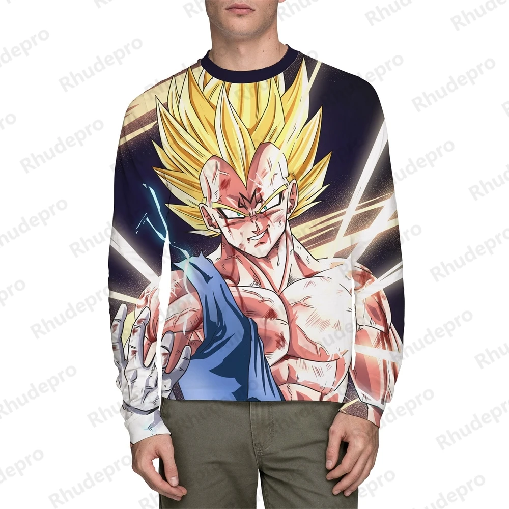 Dragon Ball Z T Shirt for Men 5XL Men's Long sleeve T-shirt Y2k New Clothing 2024 Goku Tops Streetwear Shirts Anime Oversized