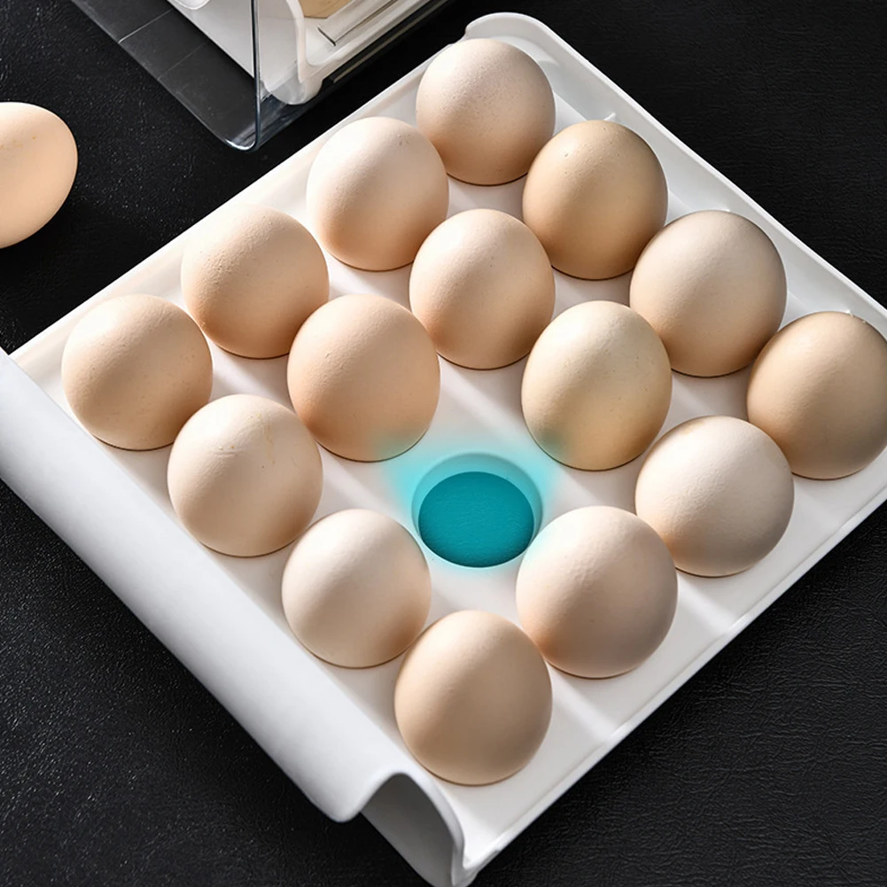 Double Layer Transparent Drawer Egg Organiser Durable Stable Egg Freshing Carrier For Ducks Egg