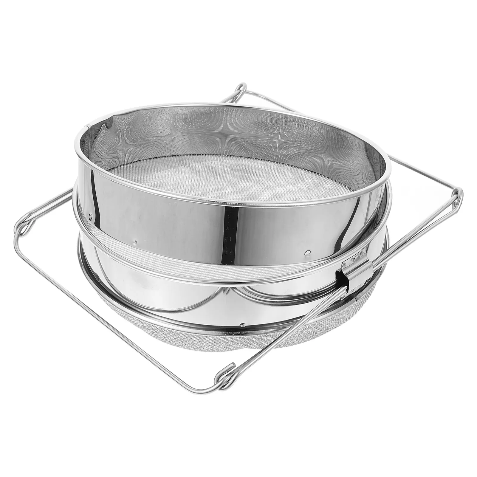 2Pcs Stainless Steel Double Layer Honey Filter Fine Mesh Beekeeping Supplies Honey Extractor Equipment Beekeeping Supplies