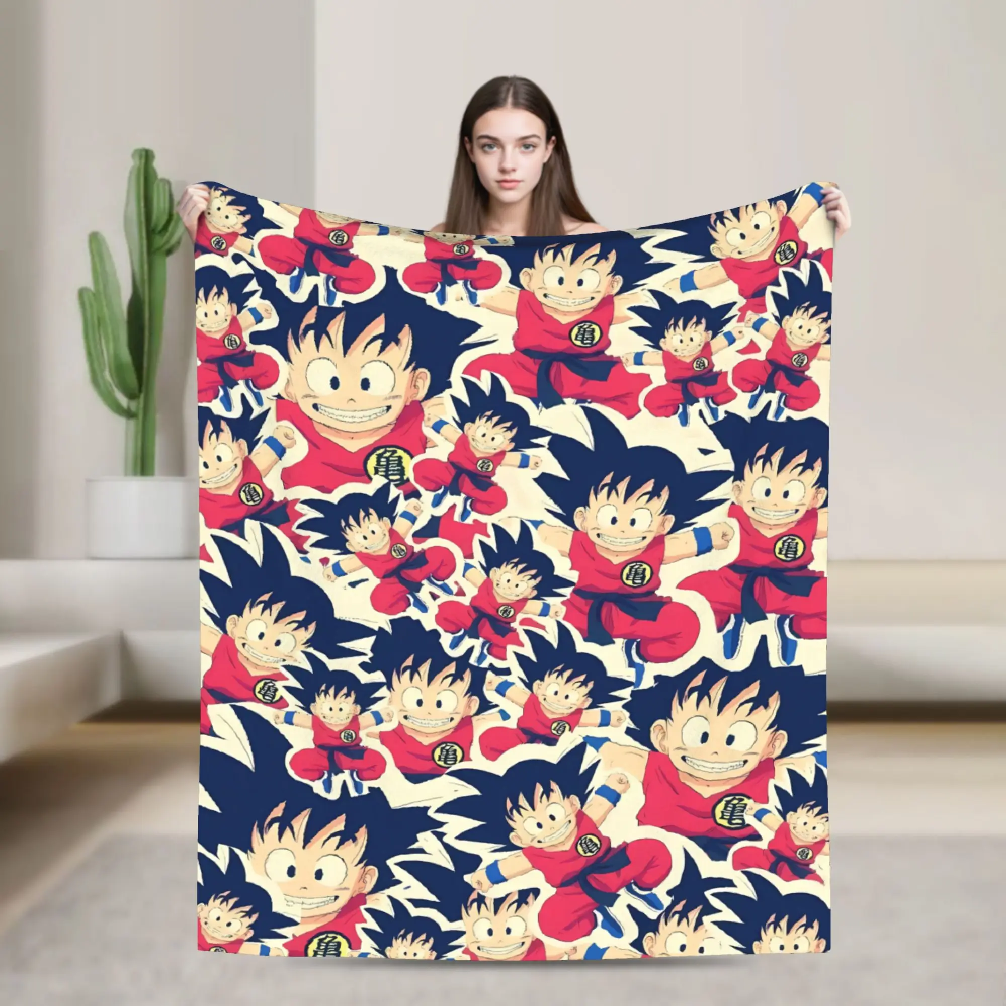 Allover Print D-Dragon B-Ball Soft Blanket  Kids Adult Plush Throw Blanket Comfortable Living Room Flannel Bedspread Bed Cover