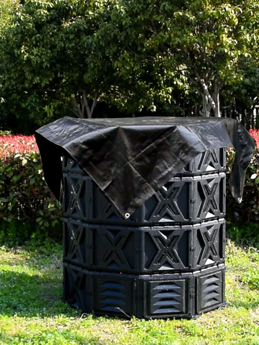 720 liters large capacity yard leaf compost box outdoor gardening food waste compost box, community school compost