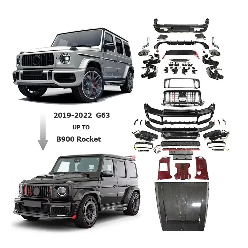 

2019 year G class W463A W464 B700 B800 Upgrade to B900 Rocket Style Full Set Dry Carbon Body Parts Body Kit Fit Of W464 Bodykit