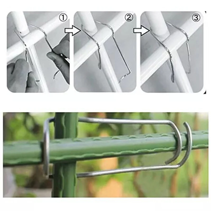 2Pcs Garden Plant Bracket Accessories Steel Wire Buckle Plant Support Fixing Clamp Plant Cages Climbing Vine Shelf Connector