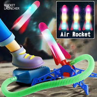 Kids Outdoor Air Rocket Foot Pump Launcher Portable Air Powered Pedal Soaring Rocket Launcher Toys for Children Sports Games