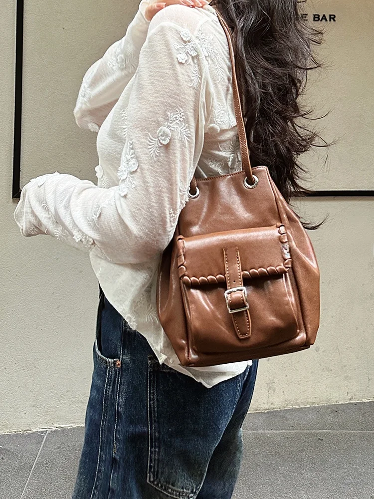 

Ретро-сумка из замши через плечо для женщин, повседневная универсальная сумка-кроссбоди с мягкой ручкой и магнитной застежкой