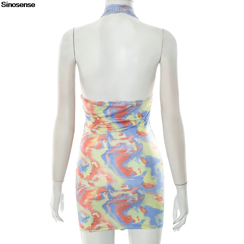 المرأة طباعة الدانتيل المرقعة الصيف Bodycon فستان قصير مثير Bodycon أكمام متقاطع Ruched الرسن ليلة نادي فستان الحفلات