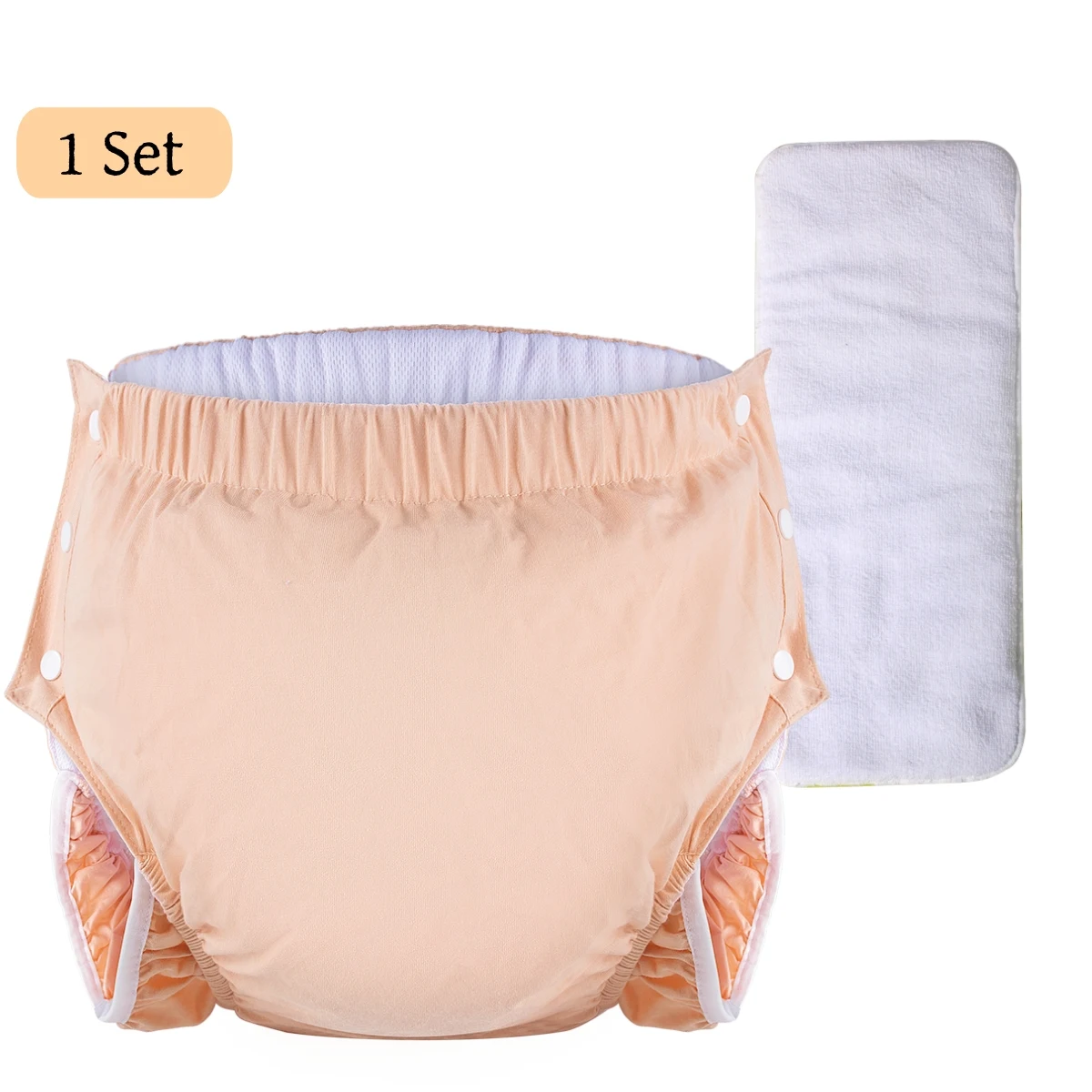 Unisex Washable Cotton Cloth Incontinence Pants Leak Proof Diapers Breathable Elasticated Adult Diapers Easy to Wear