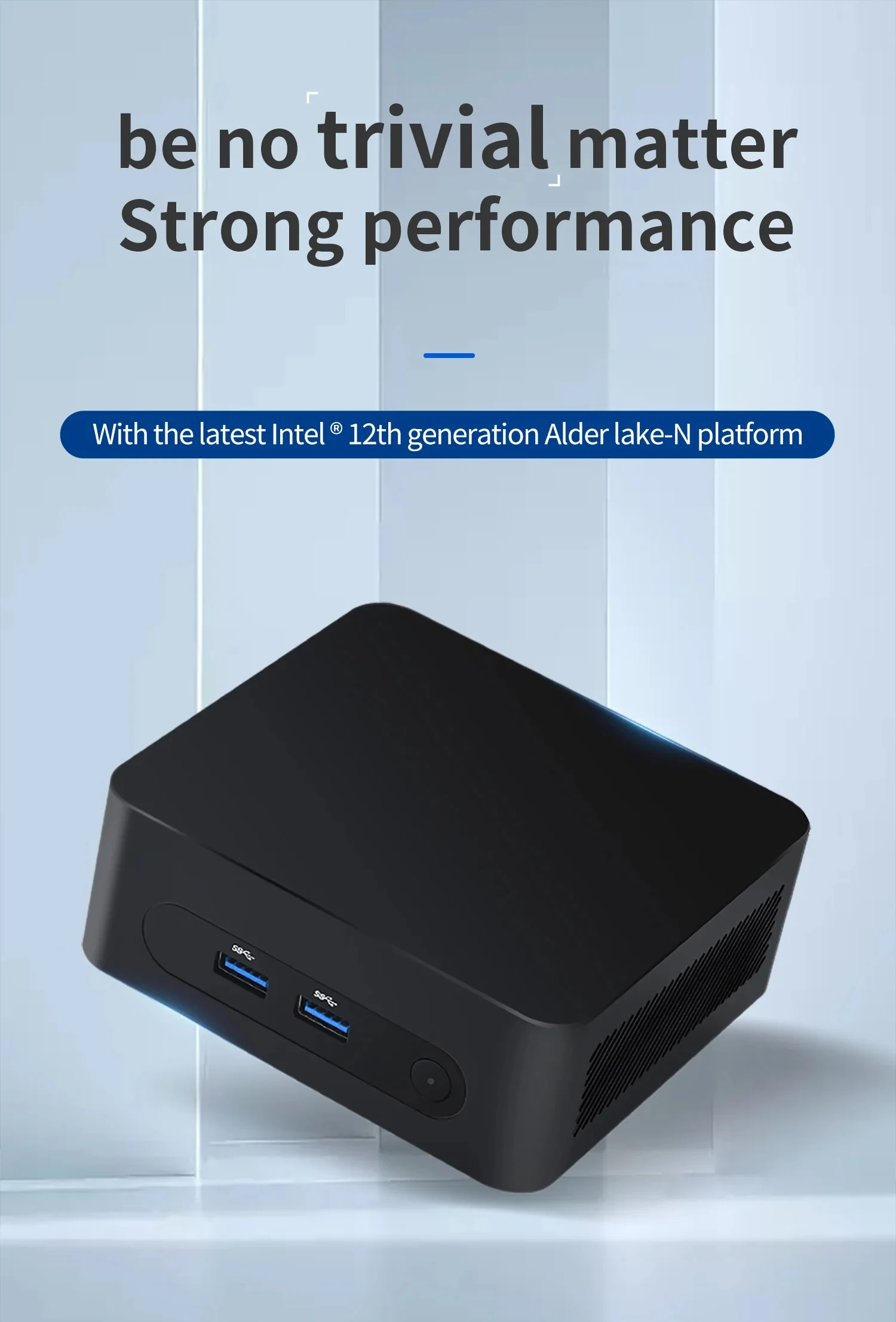 Günstiger Mini-PC Intel Alder Lake-N N100 2*HD 1*RJ45 2,5G LAN DDR4 M.2 2280 Bluetooth Micro Computer Windwos 11