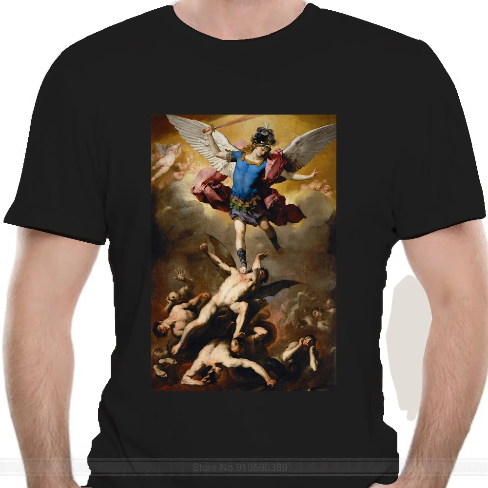 St Michael The Archangel Artwork T shirt st michael graphic print angel angels archangels saints saint saint michael