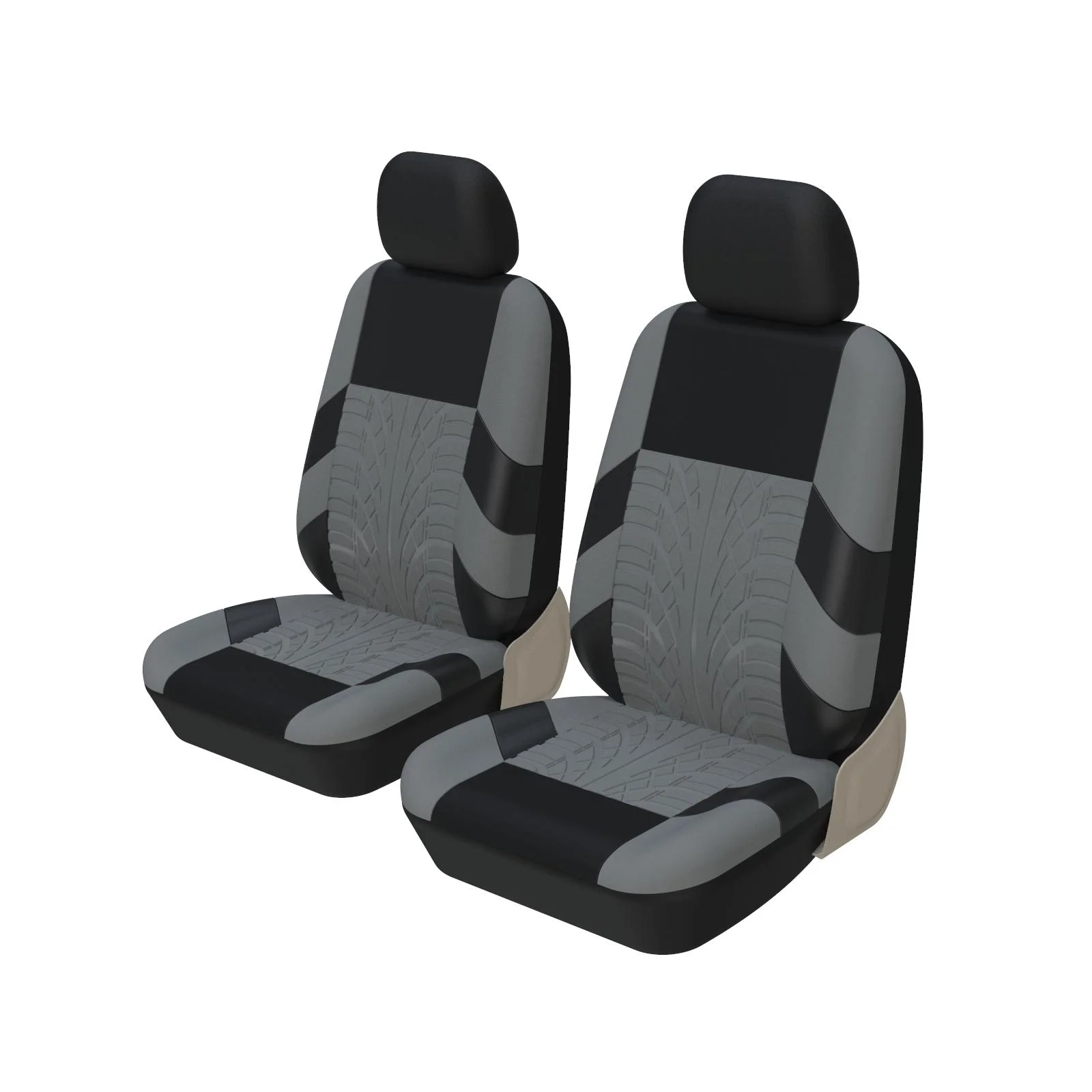 2 coprisedili anteriori per auto in poliestere per auto, in tessuto universale, SUV, berlina, furgone, interni automobilistici