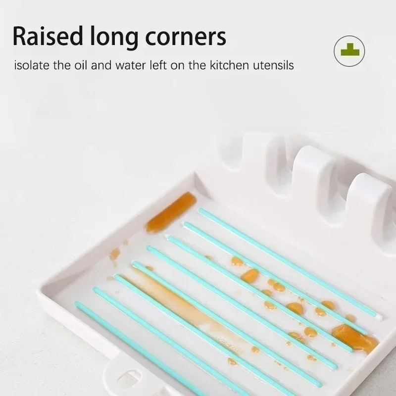 Pan Lid Holder Supports Spoons Pot Cover Rests Spatula Stand For Kitchen Convenience Utensils Tools Accessories Cooker Organizer