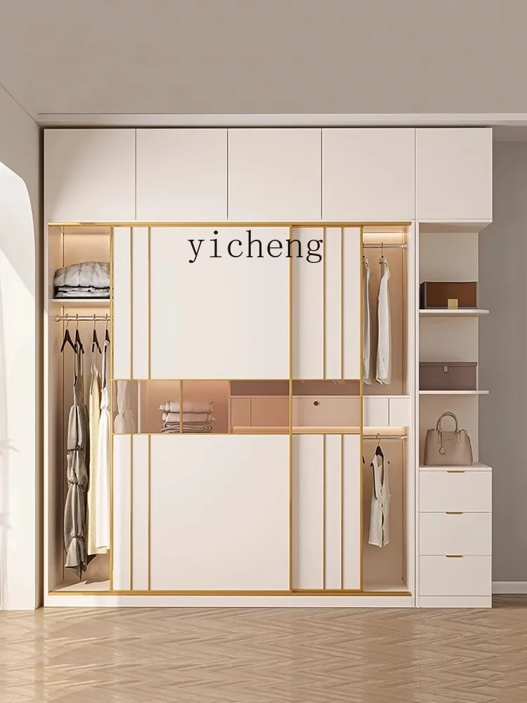 

LX Aviation Honeycomb Panel Aluminum Alloy Sliding Door Wardrobe Simple Bedroom