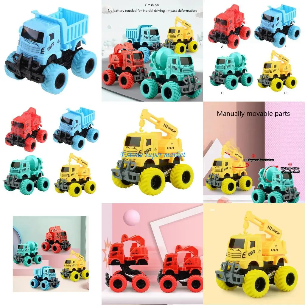 

090B Деформационная игрушечная машинка Инженерная машина Детский автомобиль Вращение на 360 градусов Инерционная игрушечная