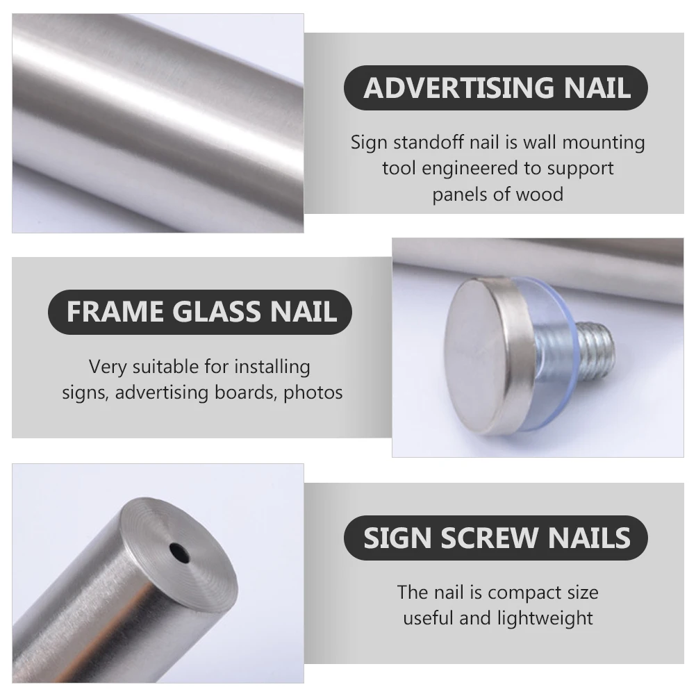 

Sign Standoff Nail Advertising Pin Framed Lucky Stainless Steel Nails Commercial