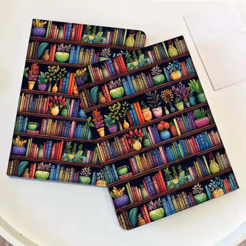 

Creative retro bookshelf Tablet Case For Samsung Galaxy Tab A A7 A8 A9 A11 S6 S11 Lite Plus 10.1 10.4 10.5 Inch