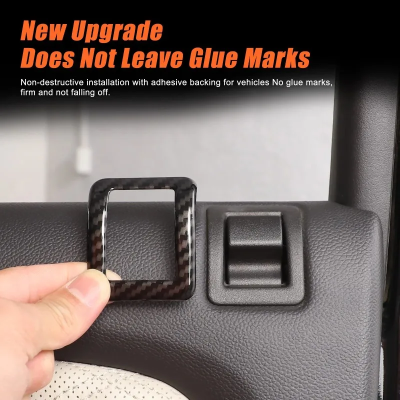 

For Cadillac Escalade 2007-2014 ABS Carbon Fiber Car Door Lock Frame Cover Decoration Interior Car Accessories