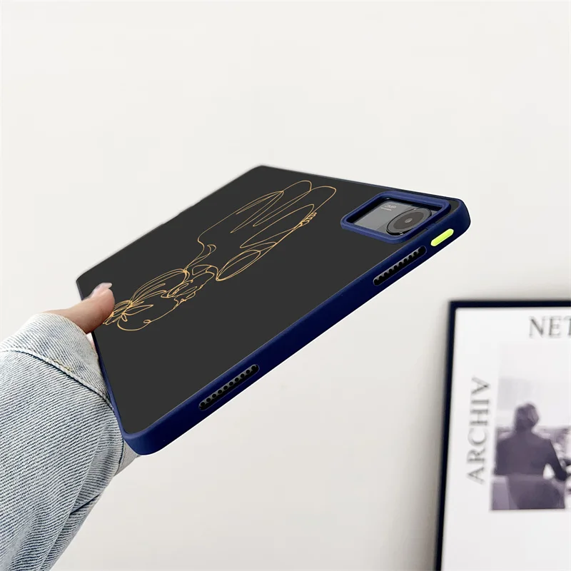 Matte Case for Xiaomi Mi Pad 5 Pro Character Sketch Case Tablet Cover for Xiaomi Pad 6 Pro Redmi Pad SE 2023 11 inch Hard Cases