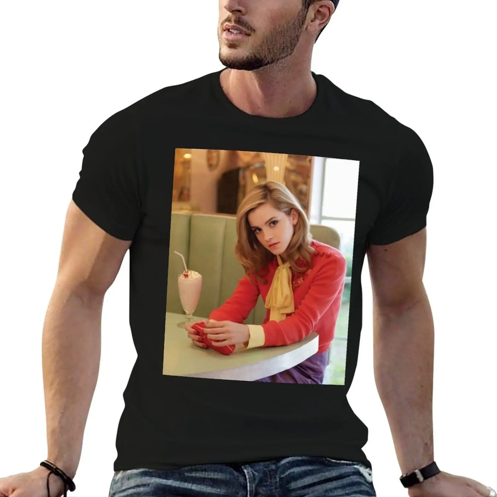 

T-Shirt men Milkshake man men shirts cotton t t g Color Es 100% shirt t for cotton Emma shirt Watson pack
