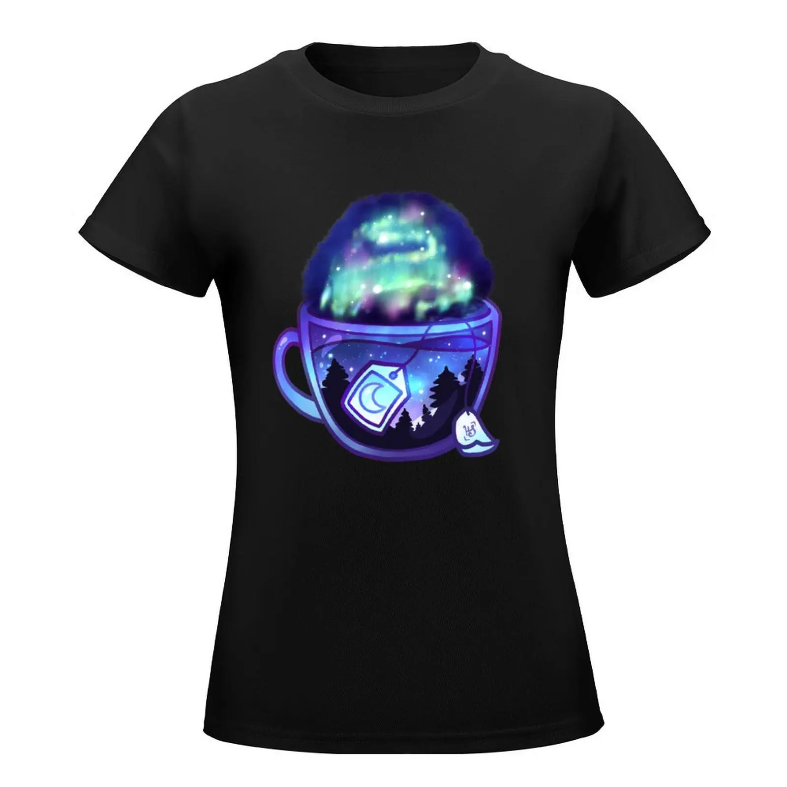 Aurora Borealis Tea - Dreamy Aesthetic T-Shirt kawaii clothes tops funny anime clothes new edition t shirts for Women