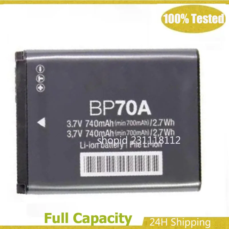 BP70A Camera Battery with Charger for Samsung ES65 ES70 ES73 ES75 ES80 PL120 PL170 ST60 ST70 ST700 WB50F WB32 ST89 Batteries