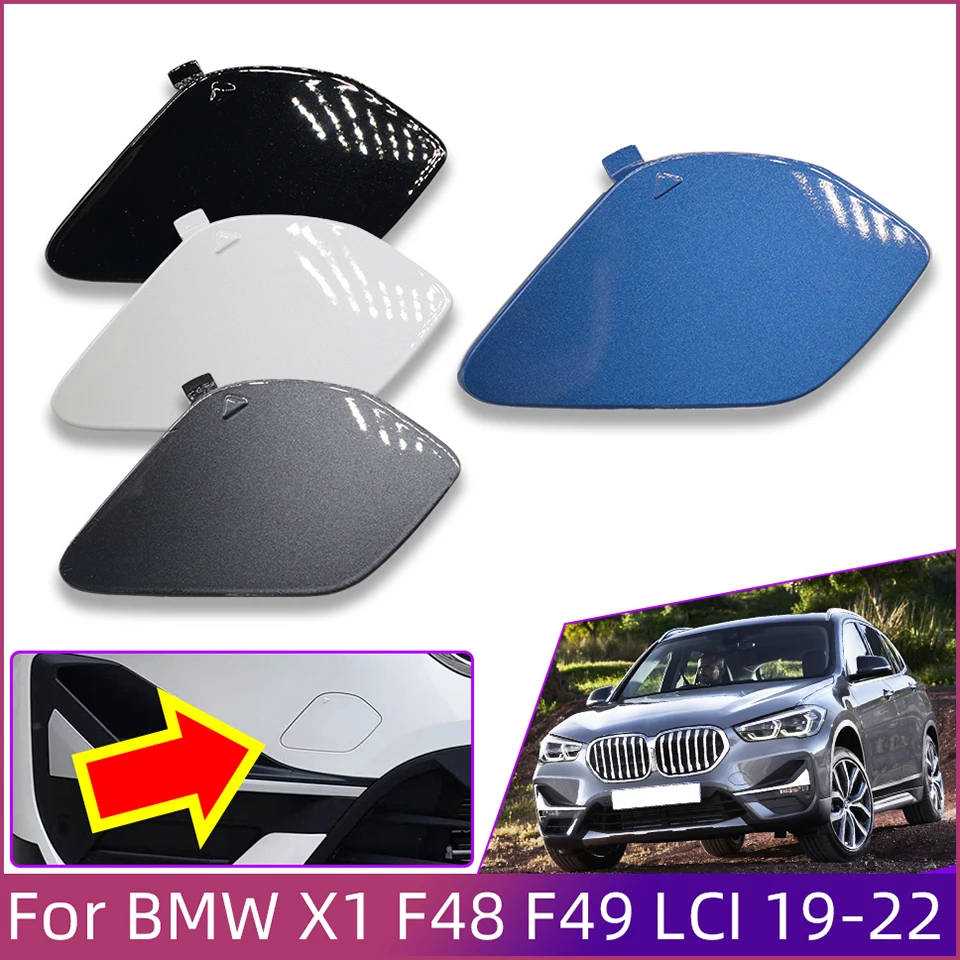 

Front Bumper Towing Hook Cover For BMW X1 F48 F49 LCI 2019-2022 Tow Hauling Eye Trailer Cap Housing Shell Painted Car Accessorie