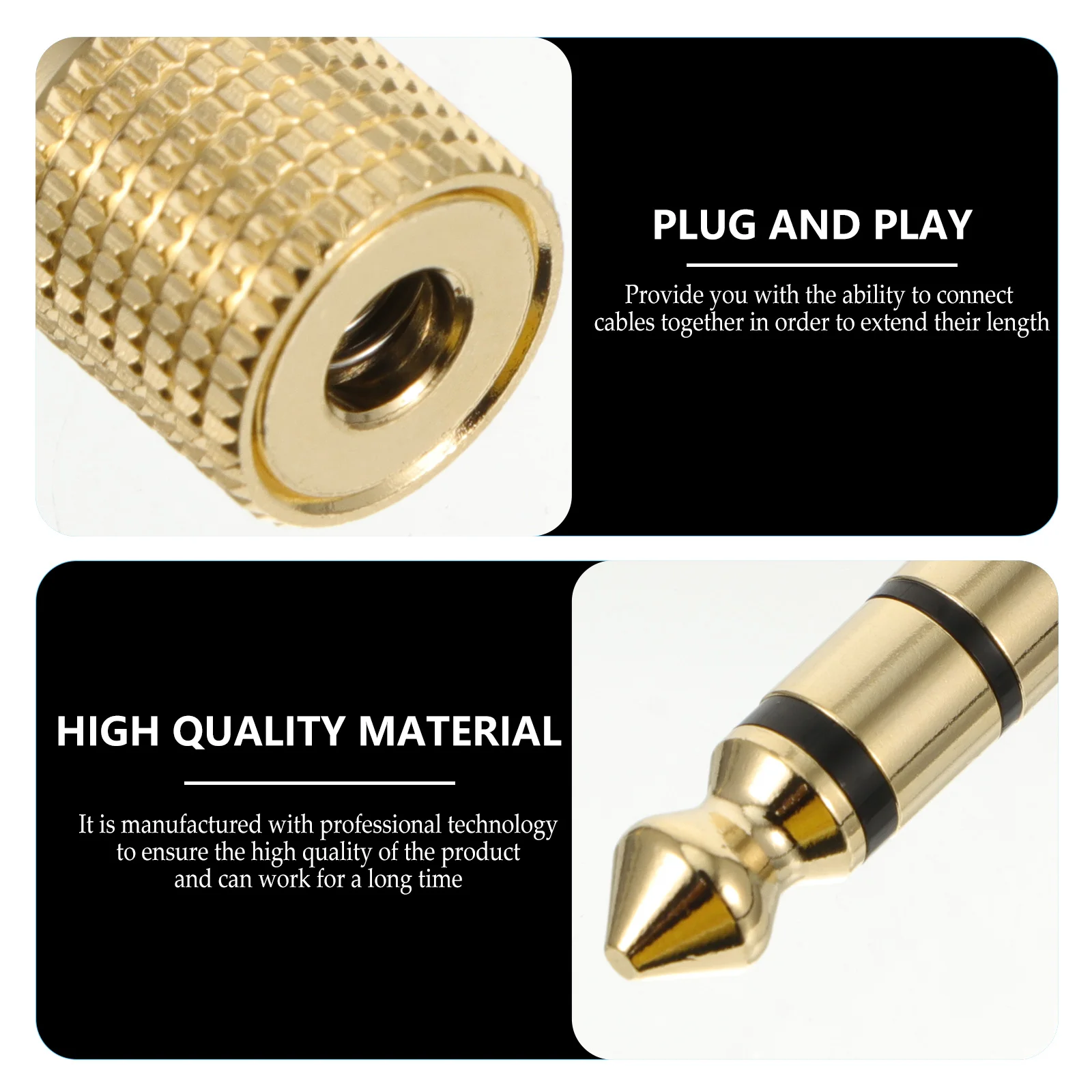 

4 Pcs Adapter Plug Audio Connectors and Adapters Headphones Jack Wired Headset Aux Sound Stereo Converter Adaptor