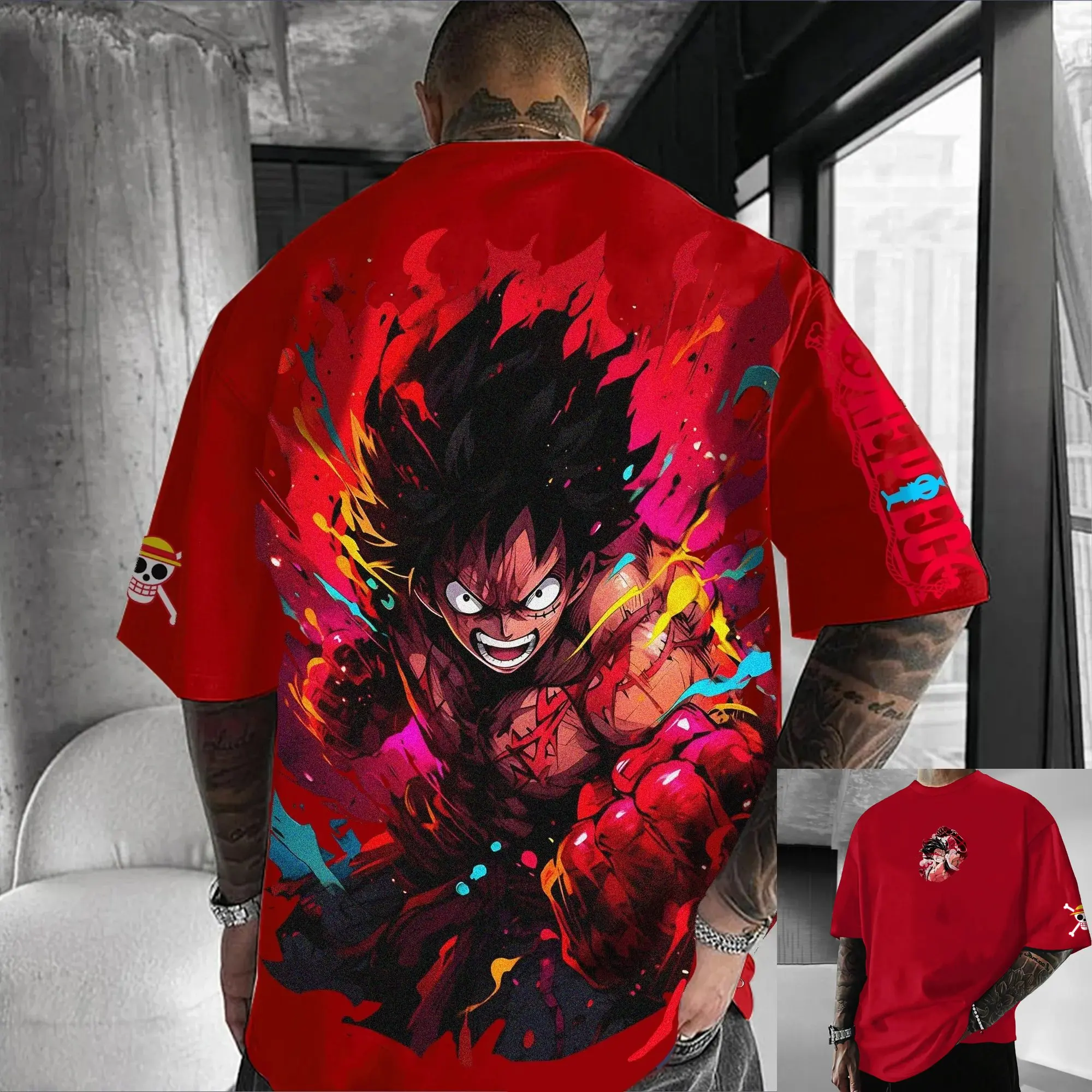 Oddychająca, miękka koszulka z czystej bawełny, pochłaniająca pot, odporna na mechacenia, z modnym nadrukiem, trwała, modna, wygodna, wysokiej jakości.