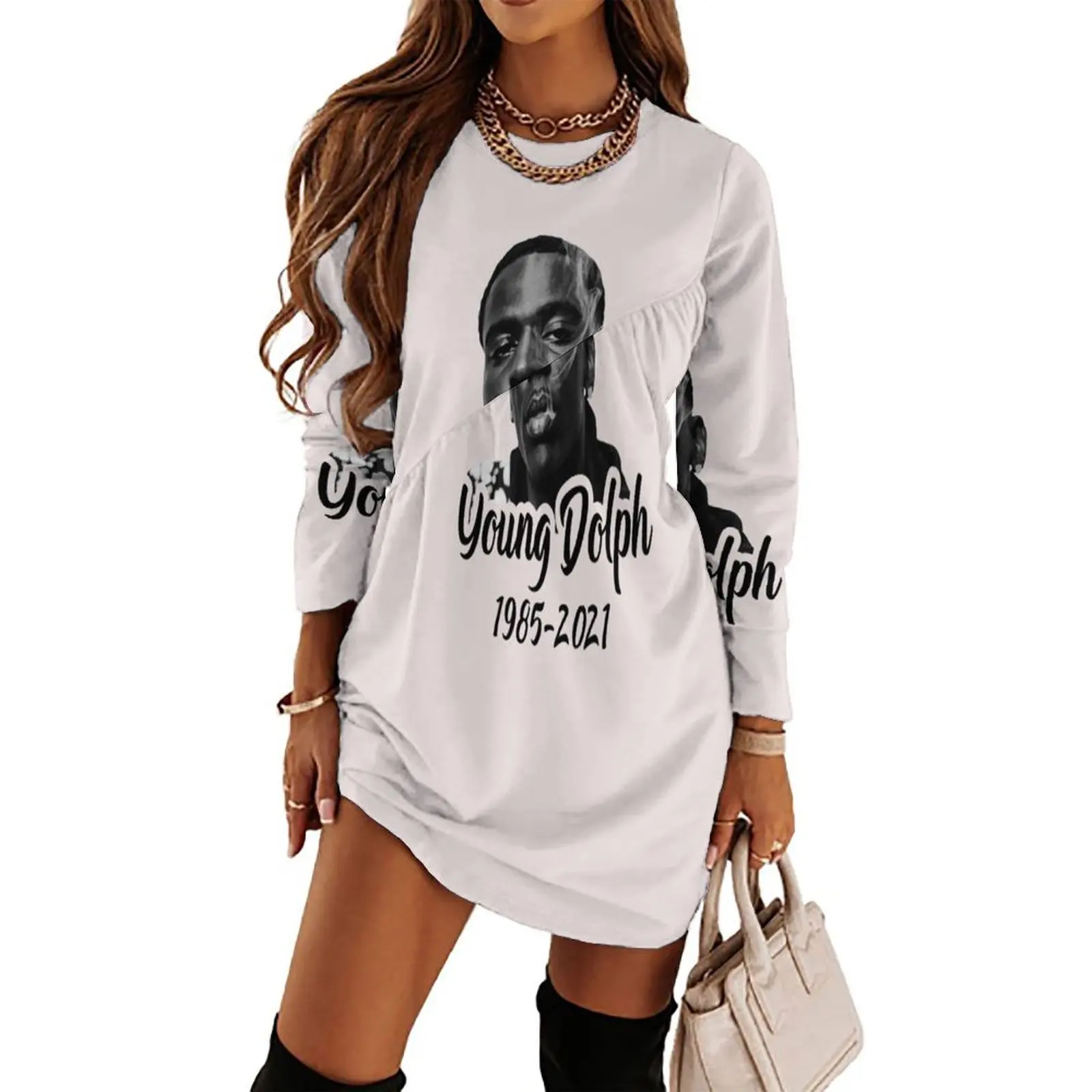 

rip young dolph - young dolph Long Sleeved Dress women"s summer jumpsuit dresses for womens 2024 Summer dresses for women