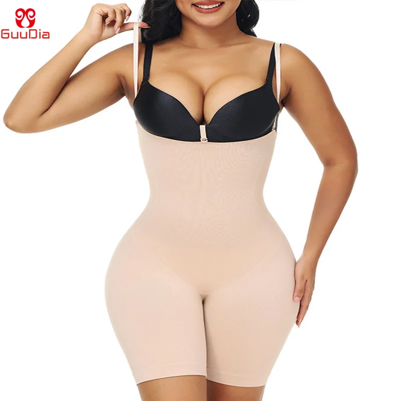 

GUUDIA Smooth Out Seamless Control Panties Waist Trimmer Waist Cincher with Straps Anti-slip Shaper Shorts Lifting Butt Shaper