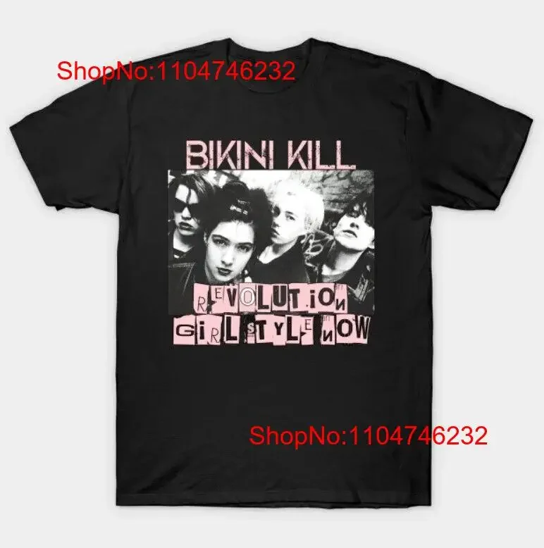 New Popular Bikini Kill Band Men All Size T Shirt K559 vintage Washed Slightly Unisex fashion Breathable Soft Casual