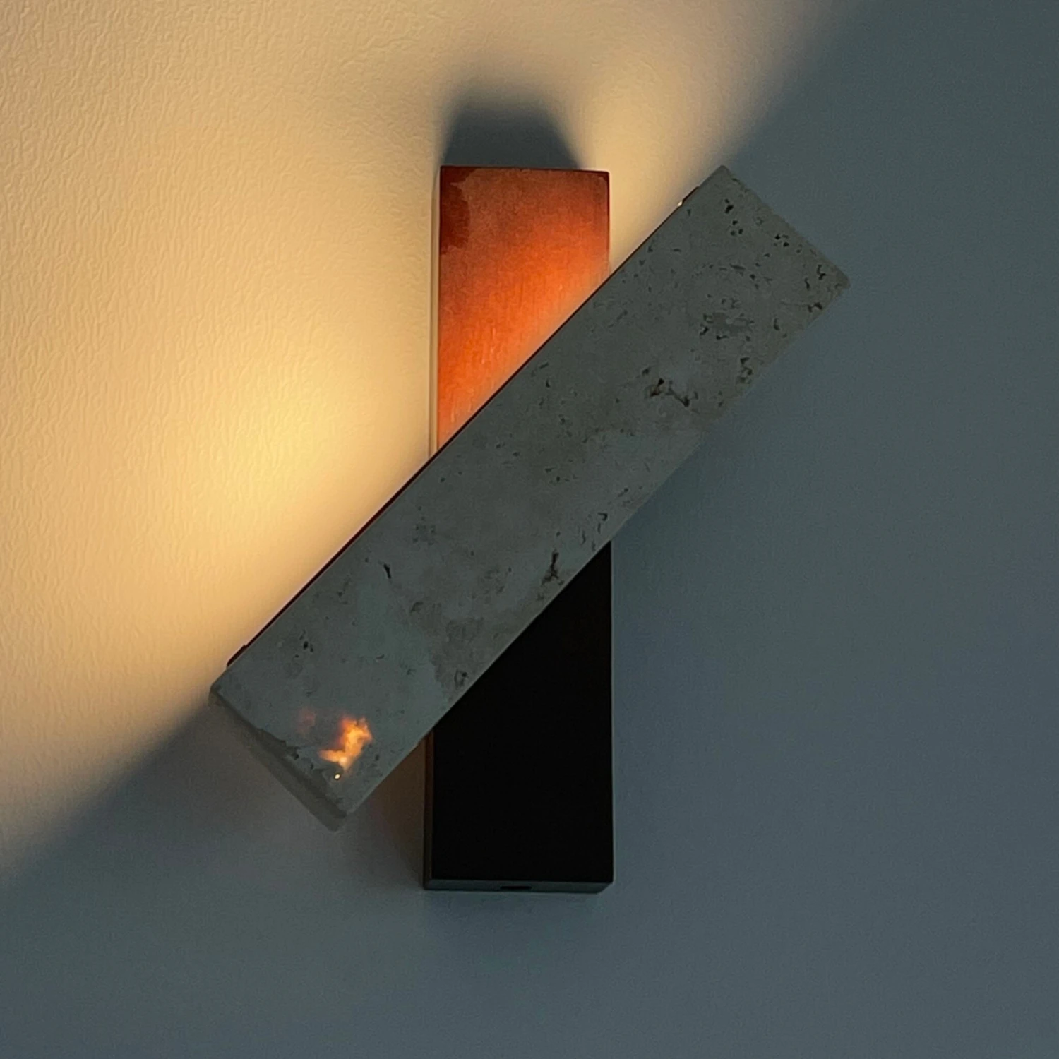 

Japanese Wabi Sabi Travertine Wall Light Sconce Lamp for Corridors Bedroom Living Room Office Indoor Home Decorative Fixture