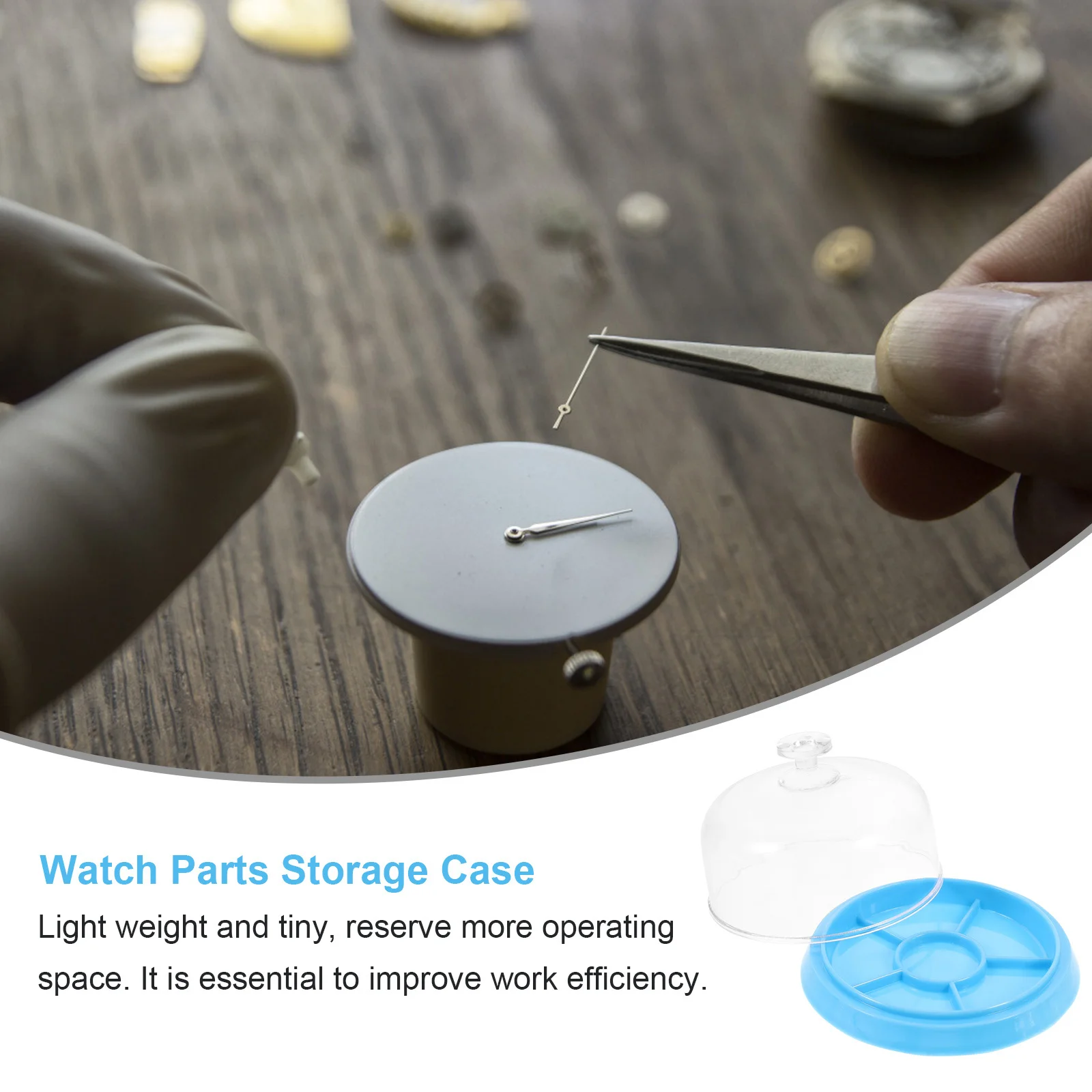 1 Buah Pelindung Debu Baki Aksesori Jam Tangan untuk Penyimpanan Barang Kecil Menjaga Alat Tetap Terorganisir di Meja Kerja Lingkungan Kantor Sekolah Rumah