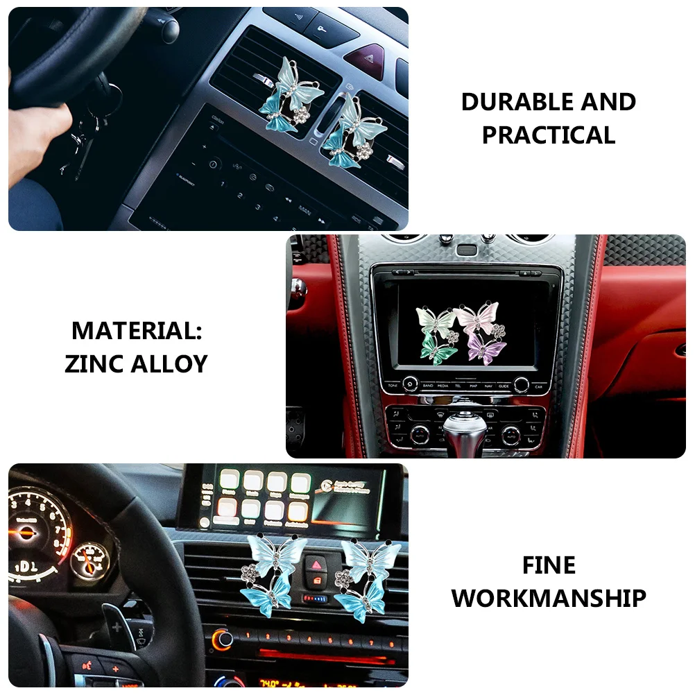 

3Pcs Automobile Aromatherapy Clip Sturdy Air Freshener Vent Mount Easy Install Car Scent Holder Fashionable Butterfly Shape