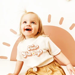 Two Groovy Birthday Girl Shirt Hippie Birthday gift Retro vintage birthday outfit Flower Power Birthday T-shirt 1-4year birthday