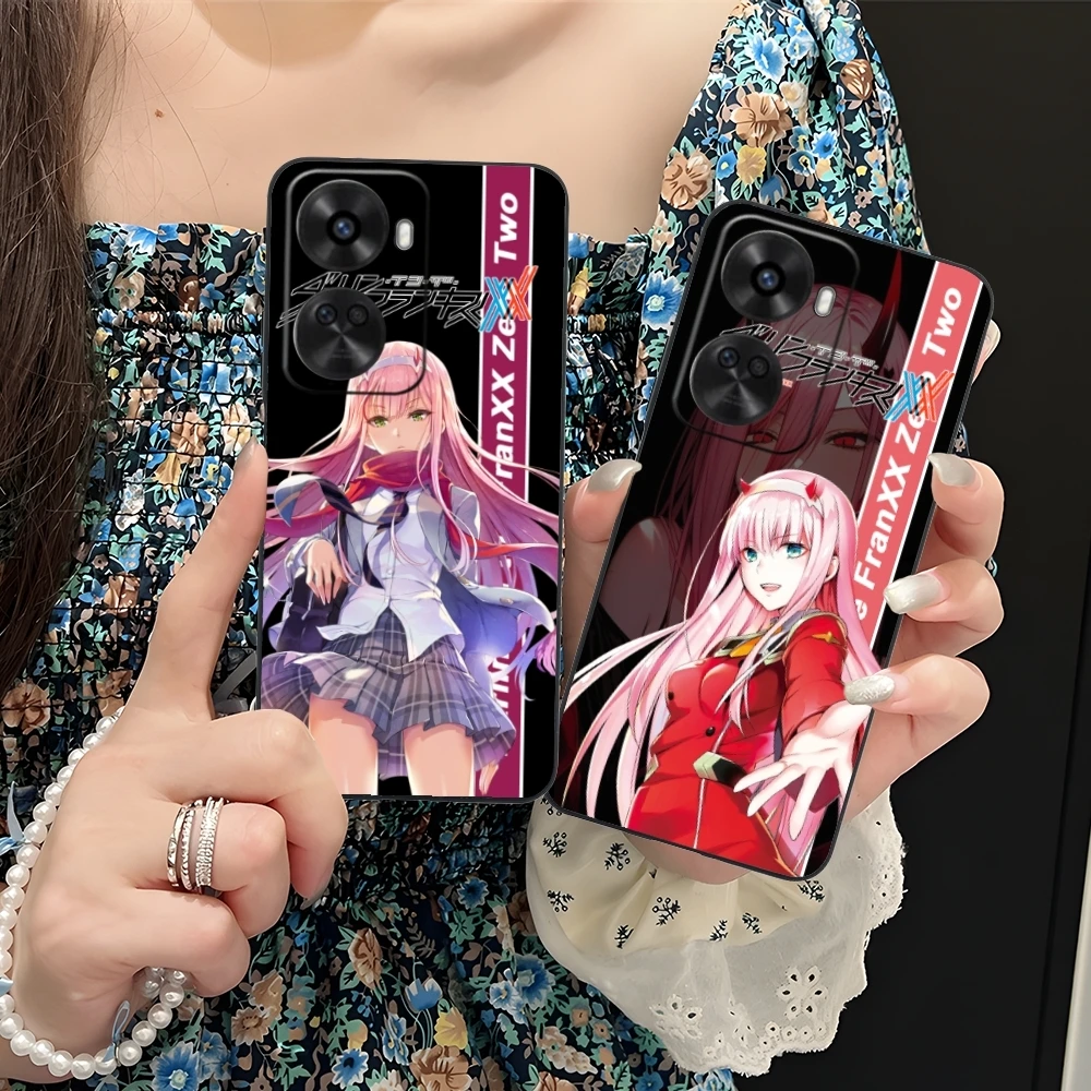 Darling FranXX Zero Two Colour Mobile Phone Case for Huawei Nova 12 11 10 9 8 7 Pro SE 5G Black Soft Phone Cover Shell