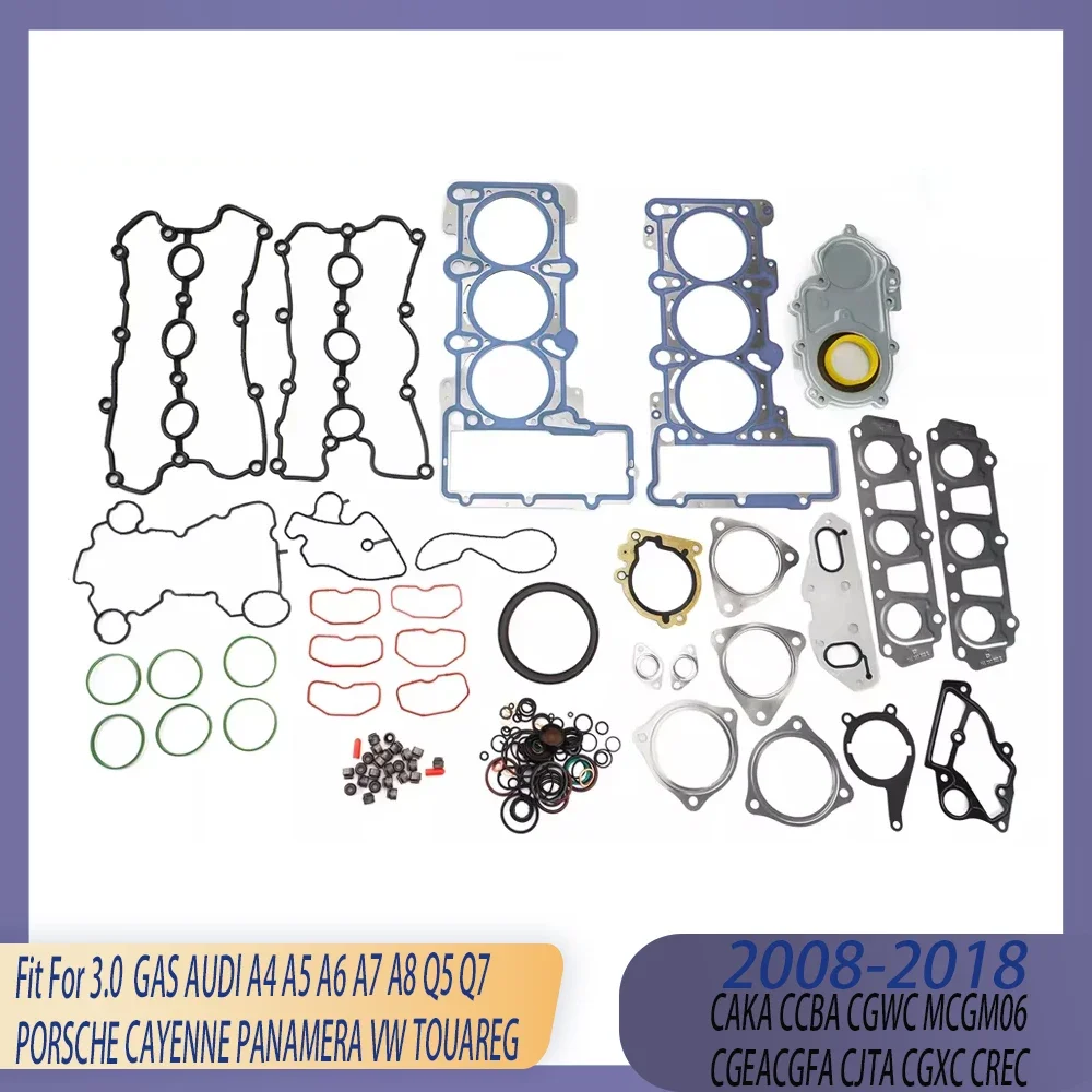 

Engine Cylinder Head Full Gasket Gasket Fit 3.0 L GAS 08-18 For AUDI A4 A5 A6 A7 A8 Q5 Q7 PORSCHE CAYENNE PANAMERA VW TOUAREG