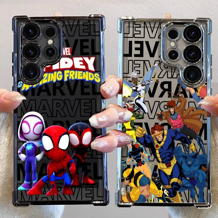 Soft Phone Cover Case for Samsung Galaxy S23 S24 S25 Edge S22 Ultra S20 FE S21 Plus Marvel Iron Man Spider Man