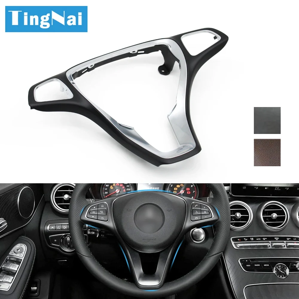 Car Steering Wheel Cover Trim For Benz A B C CLA CLS E GLA GLC GLE Class W176 W246 W205 W117 W218 W213 W156 X253 W292 W166 W448