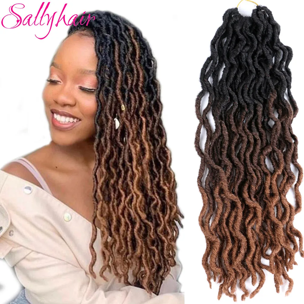 

Sallyhair, искусственные локоны, кудрявые вязаные косички для наращивания волос, 18 прядей в упаковке, Омбре, синтетические плетеные волосы, 18 дюймов