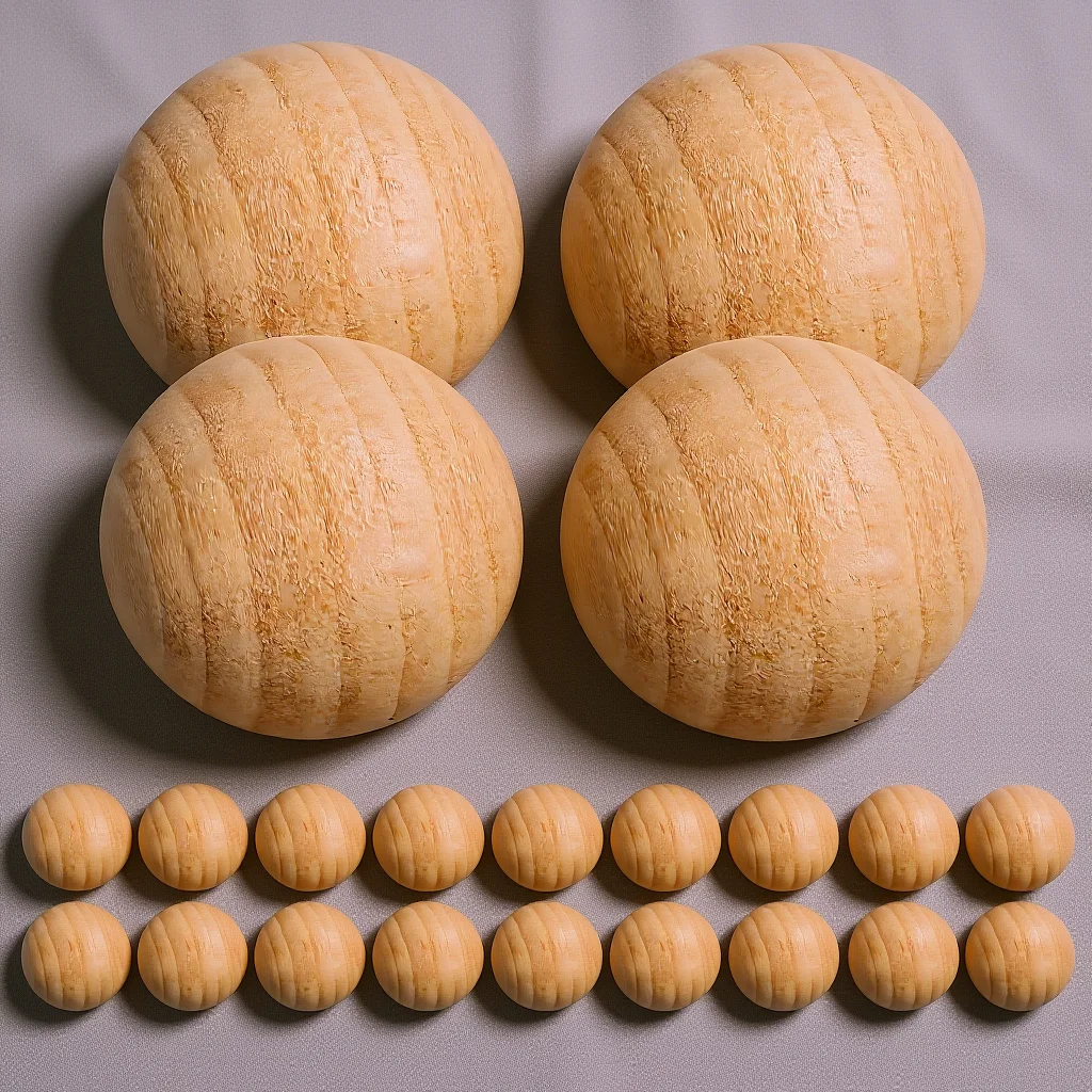 

30Pcs Wooden Craft Beads for 3Cm Diameter Natural Round Ball Beads DIY Jewelry Making Decoration Accessories Set