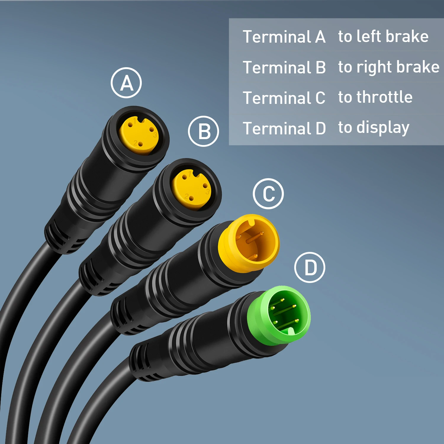Zeekpowa 1T4 كابل الأسلاك تسخير ل Bafang BBS01 BBS02 BBSHD منتصف محرك عرض المحرك الفرامل الإبهام خنق موصل مقاوم للمياه