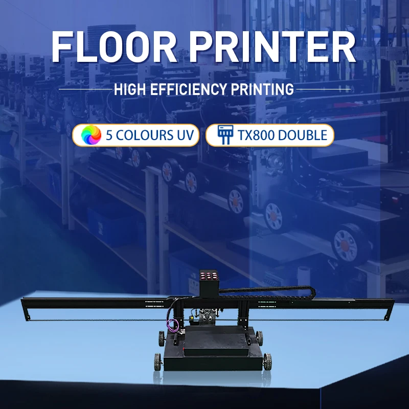 آلة الطلاء الأرضية طابعة أرضية EPSON Double TX800 طباعة عالية الكفاءة خمسة ألوان حبر للأشعة فوق البنفسجية