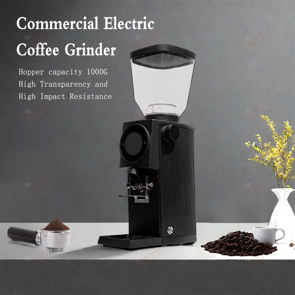 GZZT GE83 Electric Coffee Bean Grinder 83mm Flat Burr with Static Elimination Design High Speed Cryogenic Grinder for Commercial