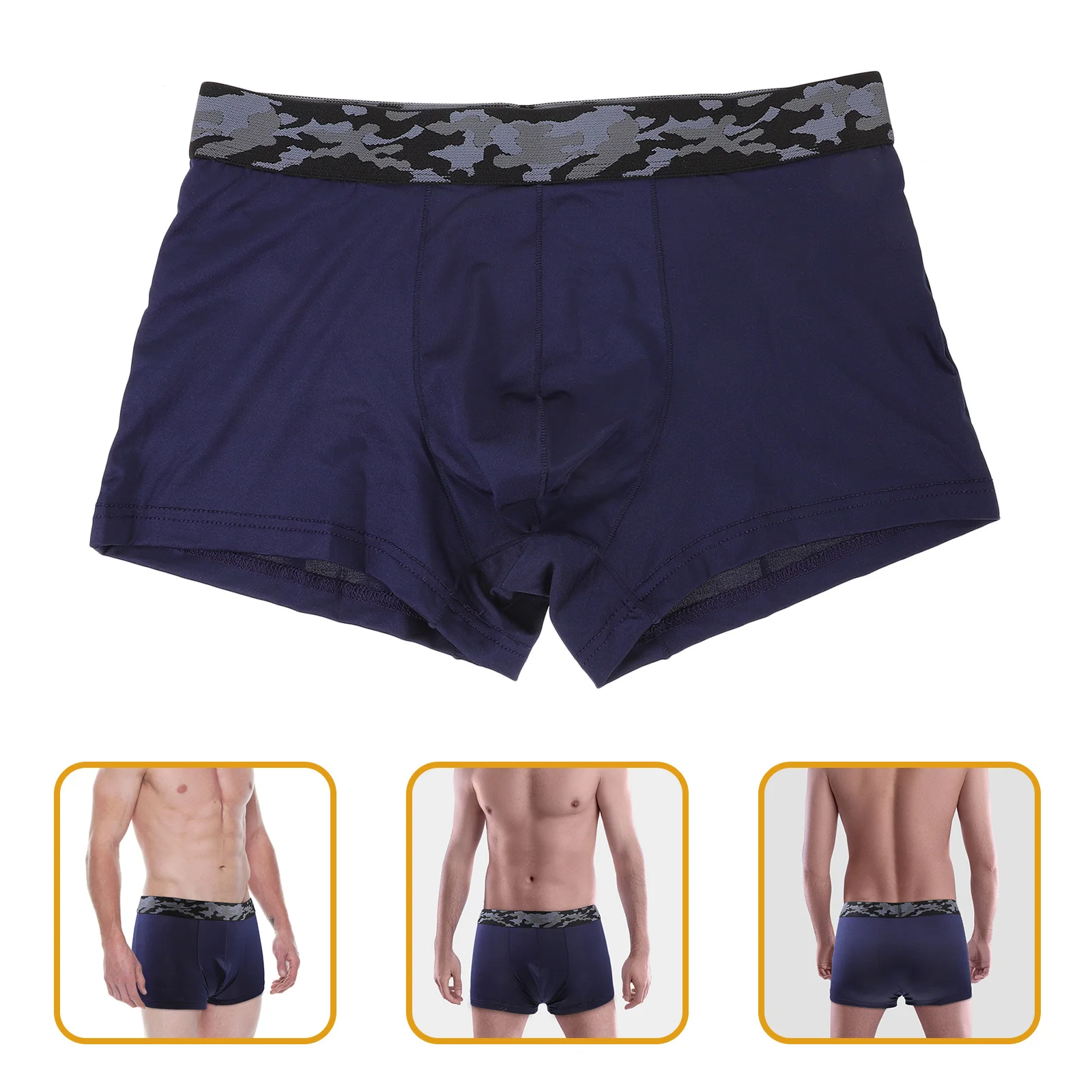 Men's Ice Silk Seamless Breathable Royal Blue Size L Ultra Thin Lightweight Quick Wicking Men Men