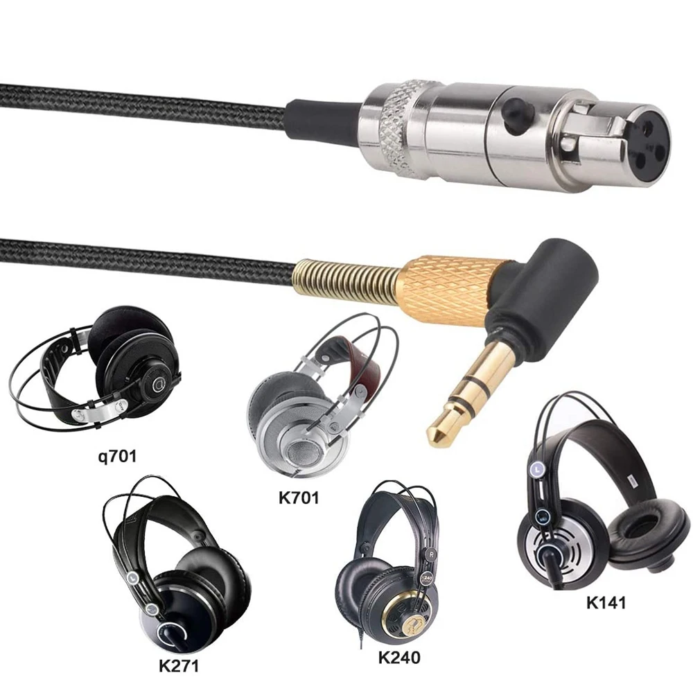 Zapasowy przedłużacz kabla audio do słuchawek AKG Q701/K240/K240S/K240MK II/ K702/K271S/K141/K171/K181/K271