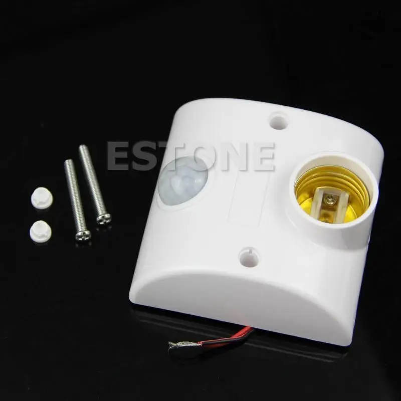 

652F Home E27 Motion PIR Automatic LED Light Lamp Holder Switch Alarm