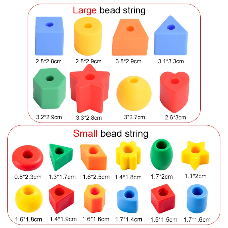 Beads Toys Plastic Children Handmade DIY Puzzle Early Education Toy Rope Threading Games Kids Self Made Bracelet Necklace TMZ