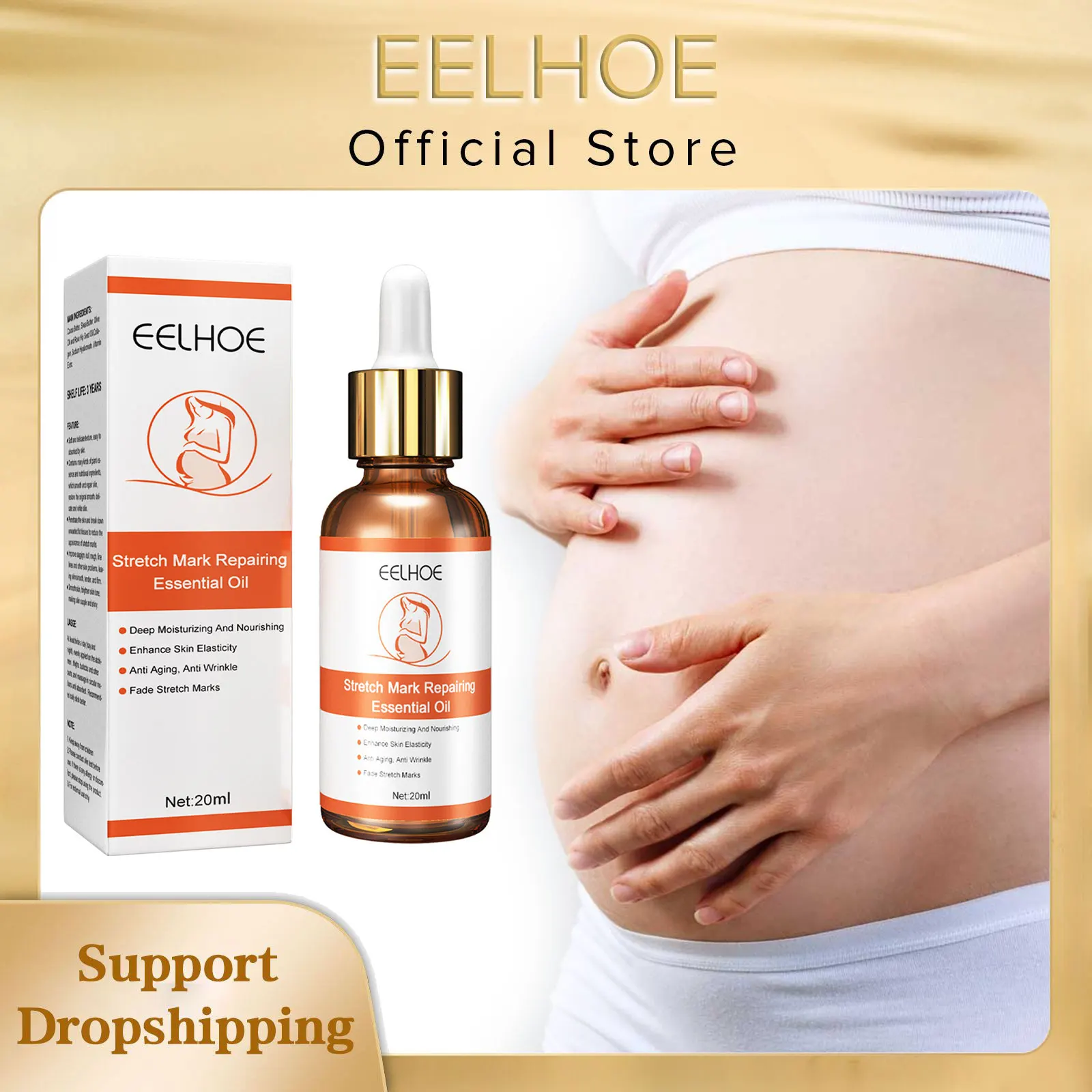 EELHOE Maternity Care for Pregnancy Oil to Remove Stretch Marks Lift Skin Firming Scar Repair Oil for Stretch Marks Removal 20ml