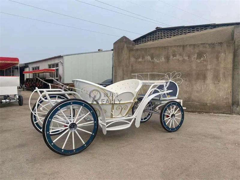 Luxo cavalo sela real transporte dourado maratona carruagens de casamento princesa cinderela carro