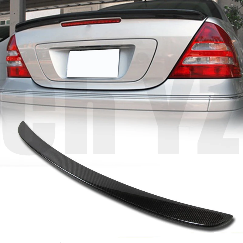 Real Carbon Fiber/FRP Rear Wing Lip Spoiler For Mercedes-Benz C-class W203 C180 C200 C260 C320 2001 2002 2003 2004 2005 2006